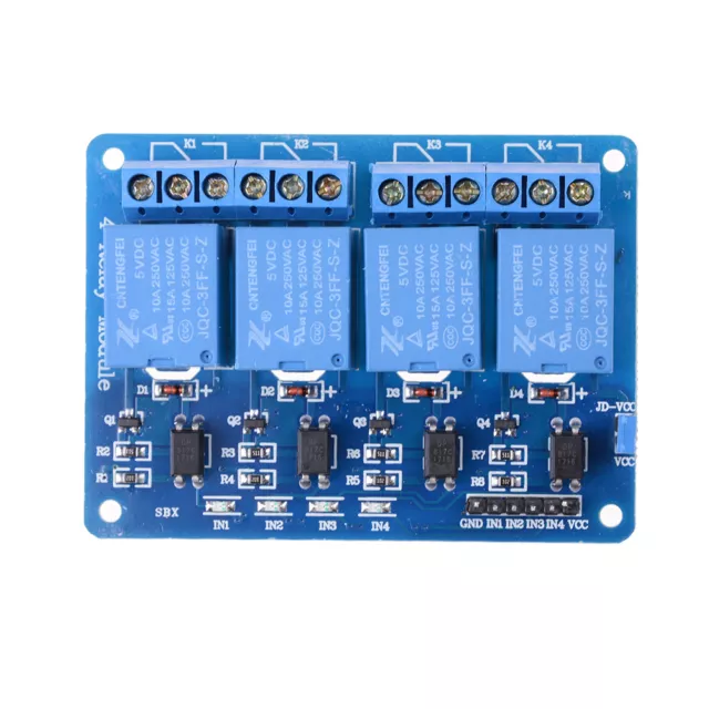 5V 4 Channel Relay Board Module With Optocoupler LED for Arduino PiC ARM AV.pj