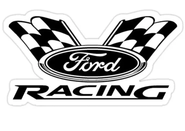 LARGE RACING EMBLEM Ford Vinyl decal sticker - Car/Van/Laptop/Console ...