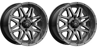 (2 Pack) 4/137 MSA M26 Vibe Wheel Dark Tint For Can-Am Outlander 570 XT 2016-22