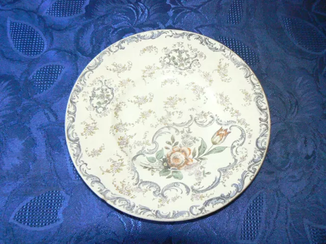 Ancien Assiette Faience Decor Floral Fleurs Ceramique Decoration Pas De Marque