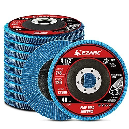 Flap Discs 40 Grit 4 1/2 x 7/8-Inch Flap Sanding Disc Type 29 Zirconia Grindi...
