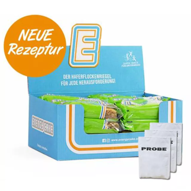(9,97 EUR/kg) Energy Cake 24 x125g Riegel Kiste +GRATIS Produktprobe Sven Jack