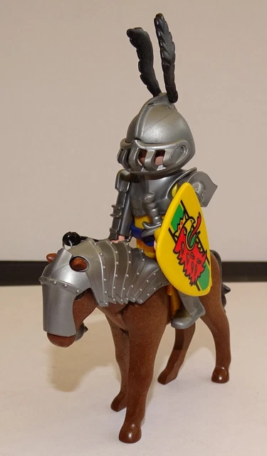 PLAYMOBIL ANIMAUX CHEVAL équipé moyen age chevalier roi 1 A4 EUR 3,55