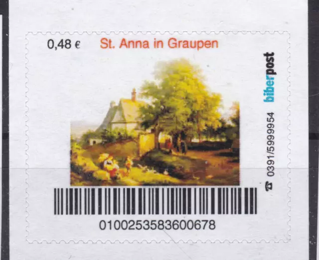 Privatpost. Biber Post. Kirche St. Anna in Graupen (Krupka), postfrisch