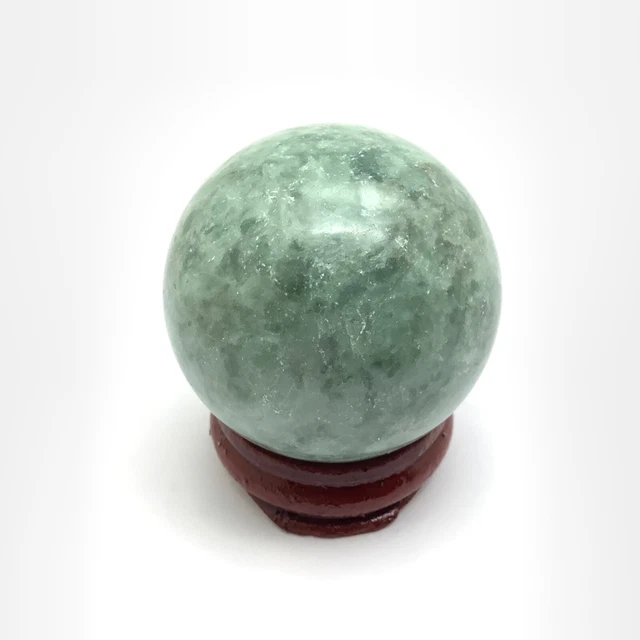 Siberian Jade Sphere Green Jadeite Jade Ball Polished Siberia 127 grams 42mm