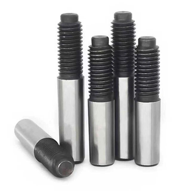 D5 M5 45# Steel Male Thread Tapered Pin Tail Round Cone Pins Dowels GB881