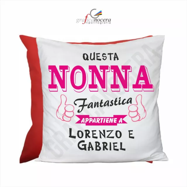 FESTA DEI NONNI Cuscino Quadrato arredo Personalizzato Nonna idea regalo