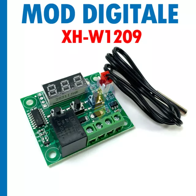 Modulo Digitale XH-W1209 12V DC Termostato Controllo Temperatura -50 110 gradi