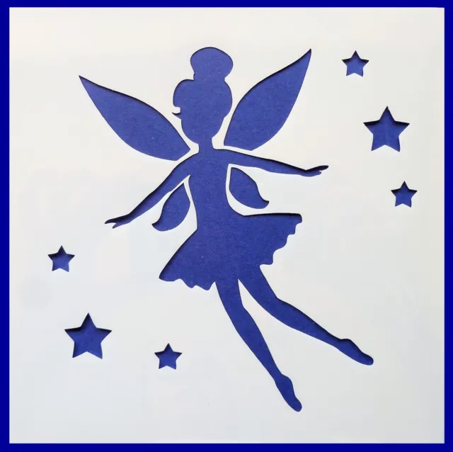 Flexible Stencil *FAIRY* Flying Stars Fantasy Card Making 10cm x 10cm