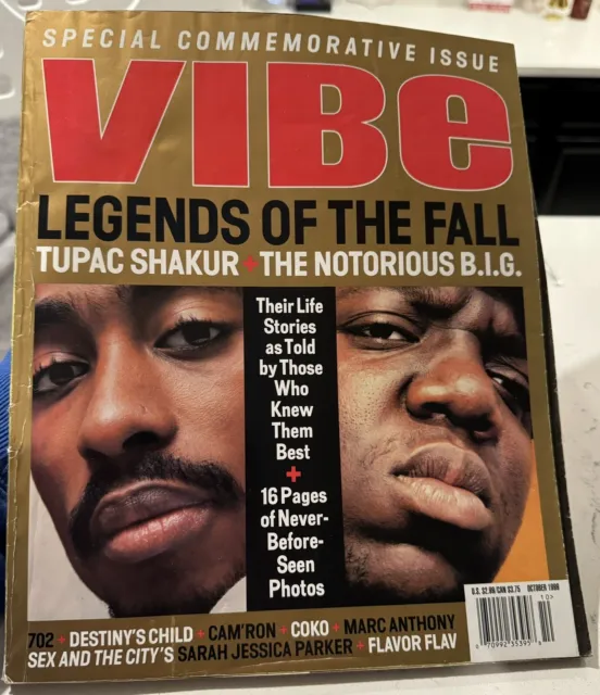 VIBE MAGAZINE OCTOBER 1999 Tupac Shakur Notorious BIG 2Pac Biggie RARE ...