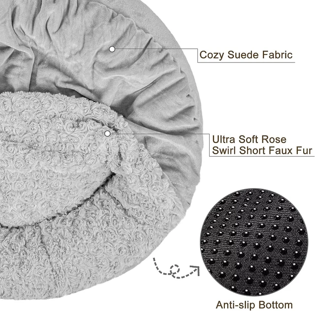 JOEJOY Dog Beds for Small Medium Dogs, Cozy Cuddler Washable Puppy Pet Beds w...