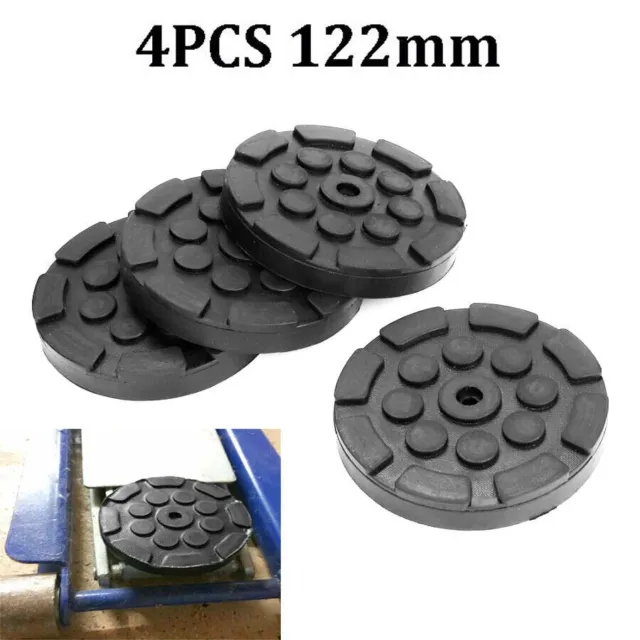 4Pcs Automobiles Heavy Duty Solid Post Lift Arm Pads Round Rubber Pads Universal