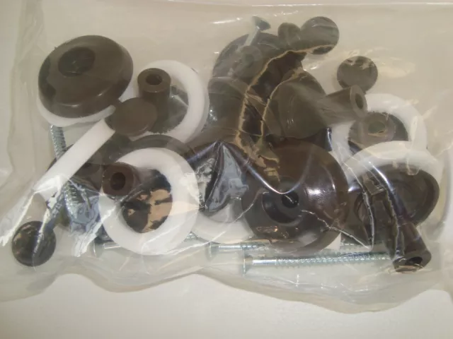 Polycarbonate Fixing Buttons (Brown) Pk 10 for 10mm Polycarbonate Sheet 3