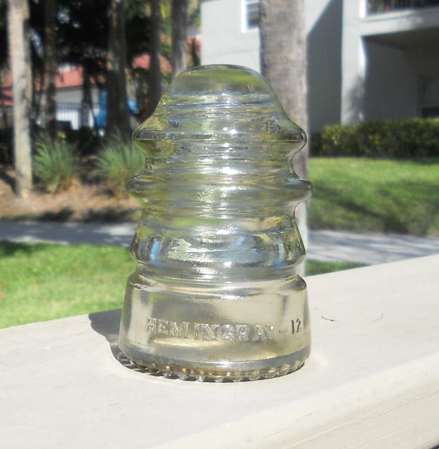Nice Clear Yellow Two Tone Cd 113 Hemingray Glass Insulator (B)