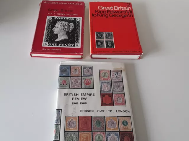 GB Stanley Gibbons & Robson Lowe Assorted Stamp Catalogues x 3 - 1963 to 1970