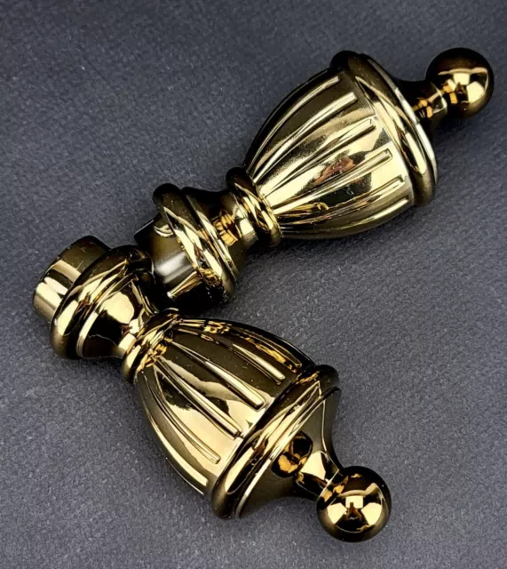 Vtg Graber Elegance Plug In Finial Pair Decorative Curtain Drapery