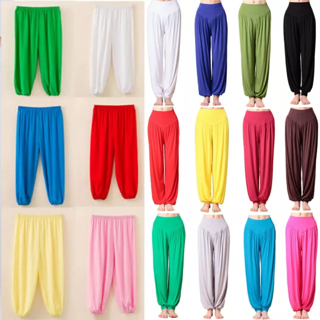 Women Girls Toddler Kids Aladdin Harem Genie Pants Yoga Sports Loose Trousers