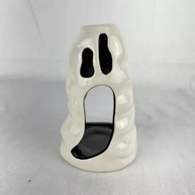 Halloween Ghost Candle Holder Burner Cone Burner White  6.5” Tall 4” Wide Decor