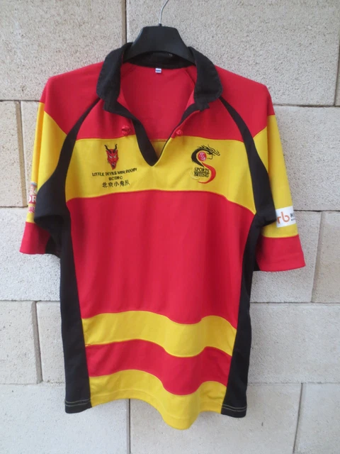 Maillot rugby R.C ORLEANS porté n°15 match worn shirt Black