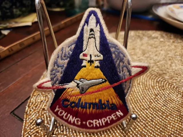 NASA Columbia Space Shuttle STS-1 First Mission Young & Crippen Patch 4.5". 1a