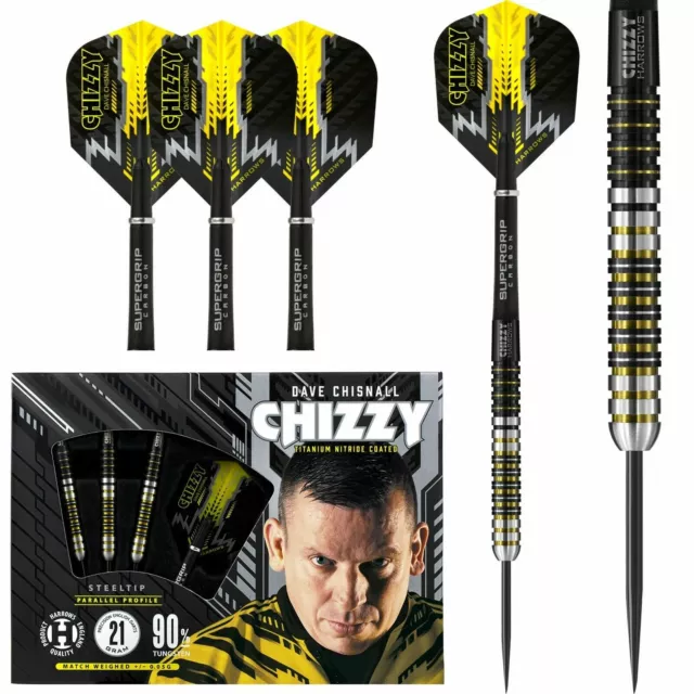 Harrows Dave Chisnall Jeu de fléchettes 21g 22g 23g 24g 25g 26g grammes...