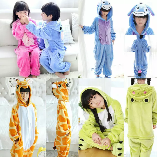 Unisex Kids Animal Kigurumi Pajamas Costume Cosplay Sleepwear Pyjamas Jumpsuit