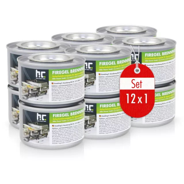 12 x 200g Brennpaste Dosen Chafing Dish für Speisenwärmer Brenngel