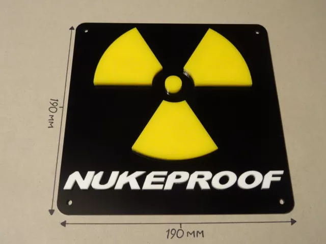 Nukeproof Bikes, Nukeproof Cycling, Acrylic Sign: Black & Yellow V2: 190 X 190mm