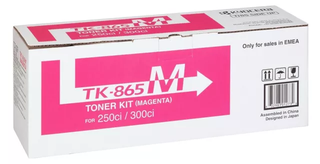 Genuine Kyocera TK-865M Magenta Toner Cartridge for 250ci / 300ci