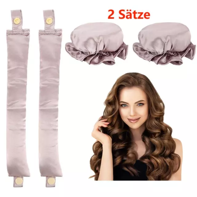 2x Heatless Curling Rod diadema rizos sin calor esponja rizador barra