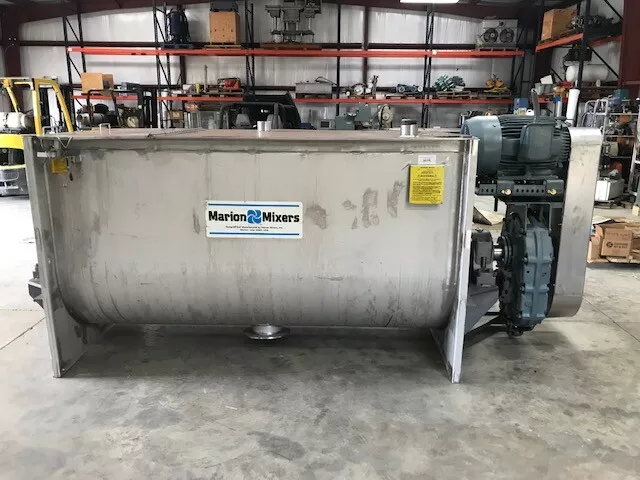 100 Cubic Foot  50 HP All Stainless Steel Construction  Marion Paddle Mixer