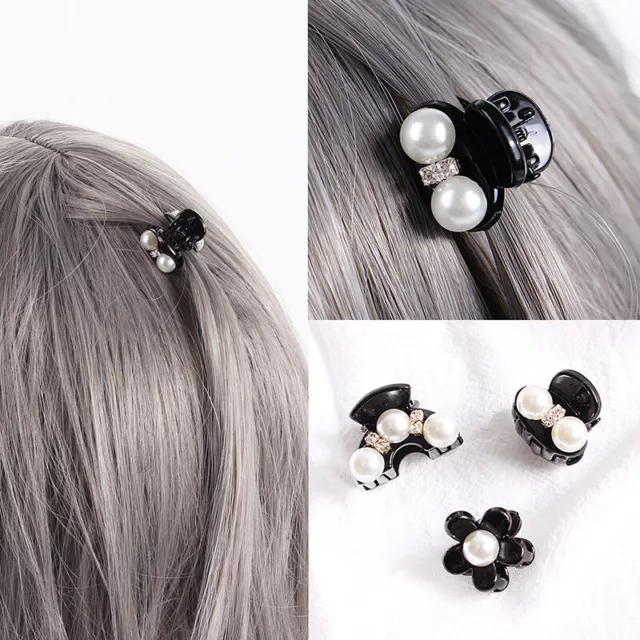 Womens Hair Accessories Hair Claw Barrettes Mini Hair Clips exquisite Pearl ~