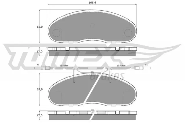 TOMEX Brakes Bremsbelagsatz, Scheibenbremse TX 15-18 passend für NISSAN