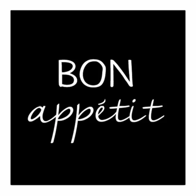 Paris Prix - Lot De 20 Serviettes En Papier "bon Appétit" 33x33cm Noir