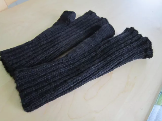 Handstulpen für Herren/Damen - schwarz 6 fach Regia Markenwolle