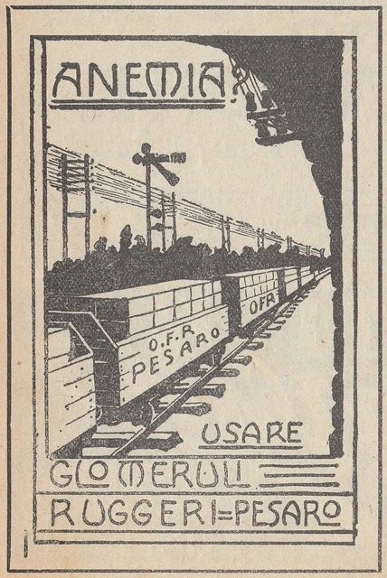Z2733 Glomeruli RUGGERI - Pesaro - Vintage advertising - 1923 vintage...
