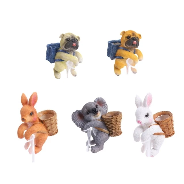 Mini Puppy Statue Decor Aquarium Tanks Koala Figurines Ornament Fence Statues