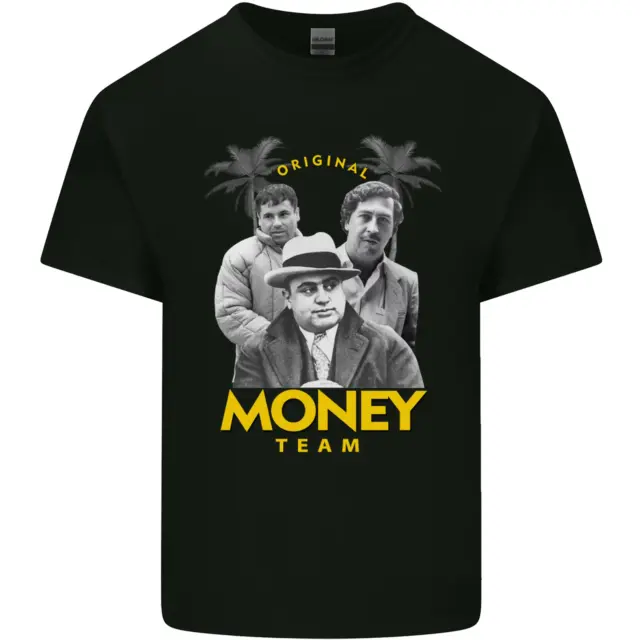 Money Team Pablo Escobar El Chapo Al Capone Mens Cotton T-Shirt Tee Top
