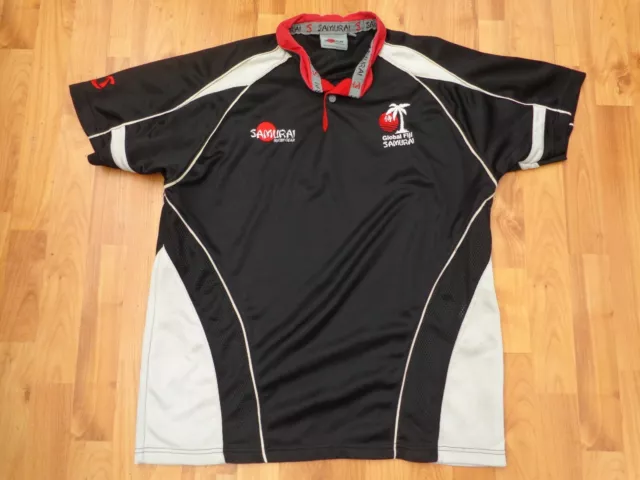 Classic Fiji Rugby Union Sevens 7'S Samurai Black Jersey Shirt Size Mens L Large
