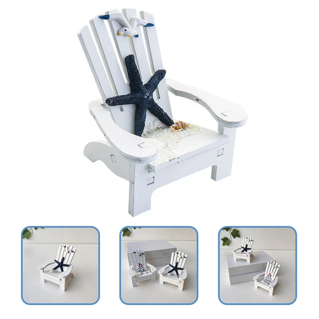2 Mini Chaises Longues En Bois Pour Décorer Votre Maison De Poupée Ou Votre Jardin Féerique - Accessoire Miniature Mignon !