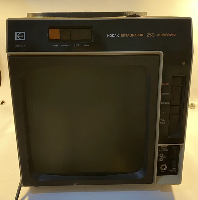 Proyector visor de diapositivas de audio Kodak Ektagraphic 250 de colección PROBADO - FUNCIONA