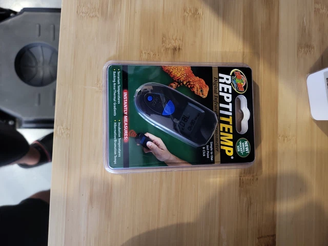 New Zoo Med Labs ReptiTemp Digital Infrared Terrarium Thermometer for Reptiles