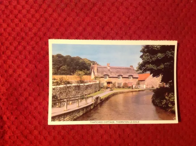 Thatched Cottage Thornton-Le-Dale Yorkshire Postcard