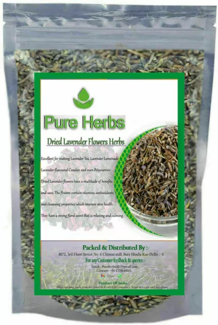 Pure Herbs Dried lavender flowers herbs for making Lavender Tea, Imorove skin