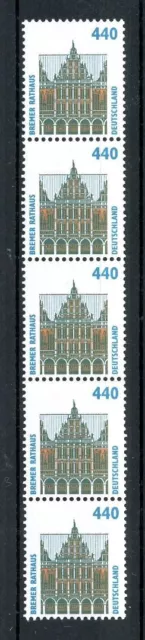 Bund Rollenmarken 5er Streifen 1937 postfrisch mit Nr. 215 #JM107