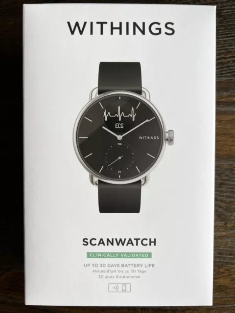WITHINGS SCANWATCH 38MM Black Smart Watch Health Sleep