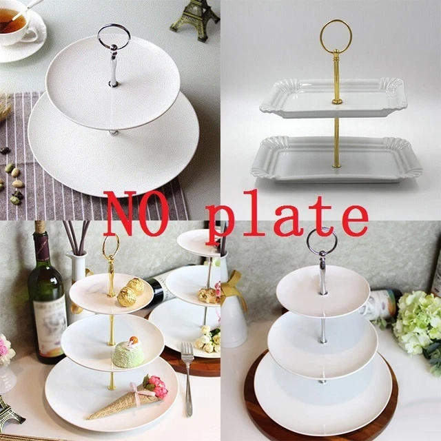 Soporte para platos de boda decoración cumpleaños 2/3 capas palo duradero
