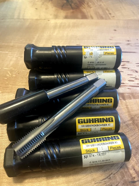 M14x1.50 Metric, Carbide GUHRING Straight Flute Tap 4Flt, 6HX
