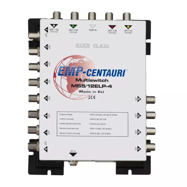 EMP Centauri E-Lite Class Multischalter MS 5/12 ELP-4 für 1 Sat 12 Teilnehmer