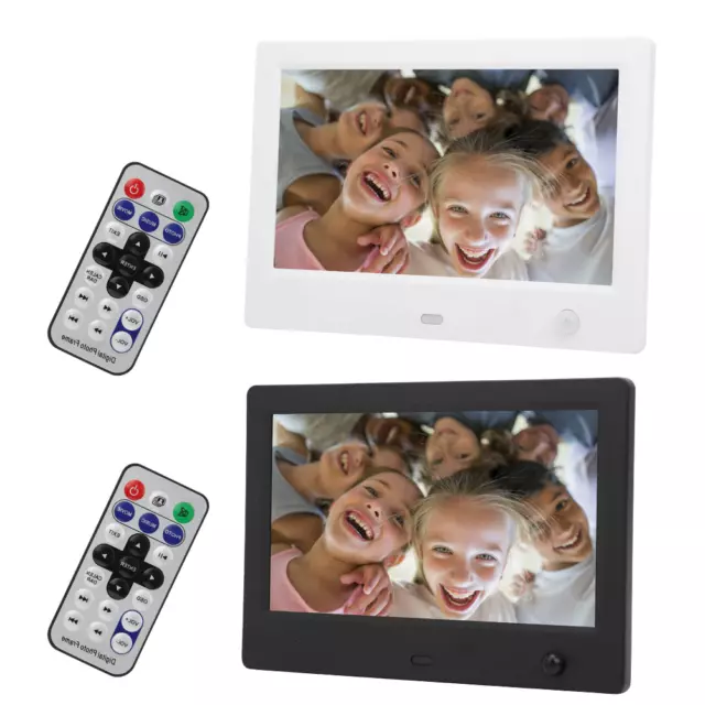 7in Digital Photo Frame 800x480 HD Electronic Album With Body Sensor 16:9 Bl FTD